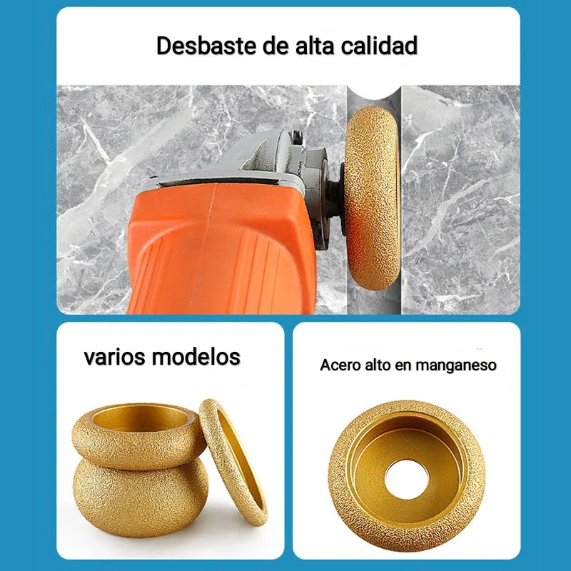 Copa de desbaste lineal media caña.